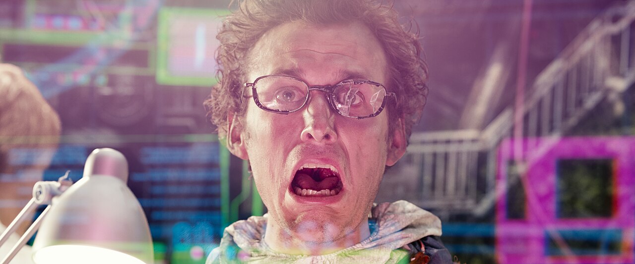 Live-action actor Chris Haley reacting in the open movie Tears of Steel